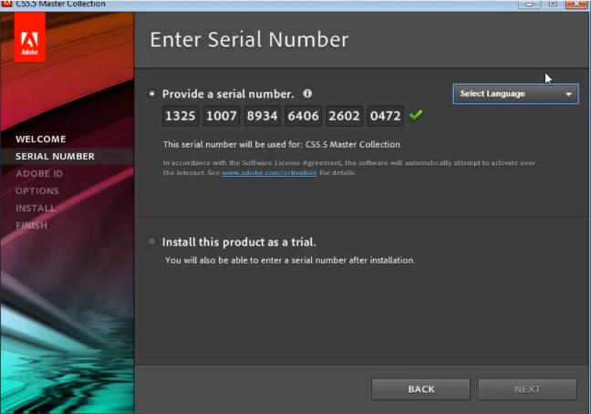 serial number adobe master collection cs 6